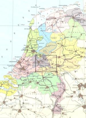 kleine kaart van Nederland